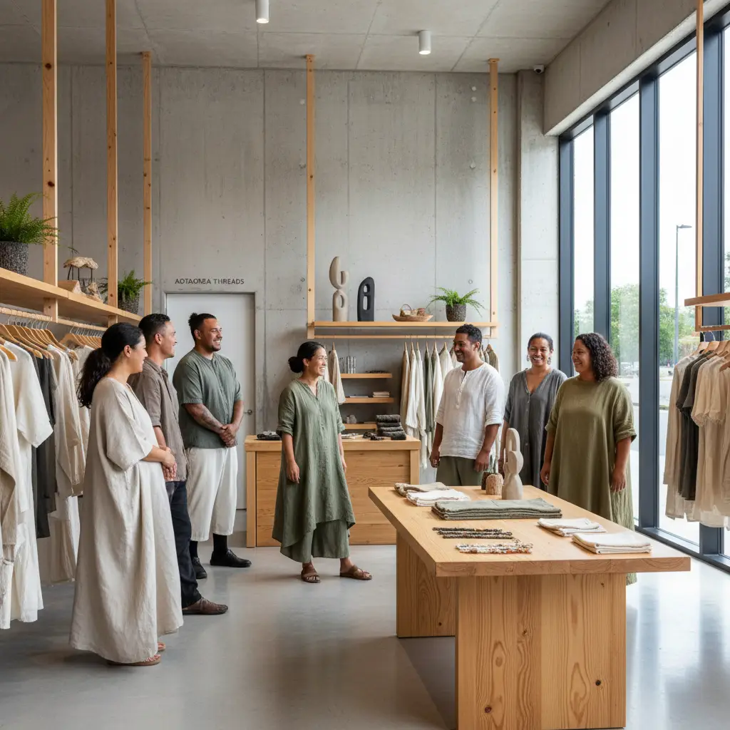 Diverse shoppers supporting ethical fashion NZ brands