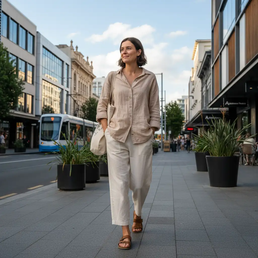 Lightweight linen summer outfit in NZ