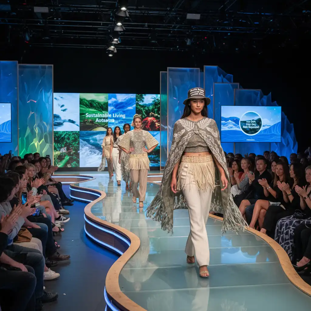 New Zealand Fashion Week event showcasing sustainable and Māori-inspired designs