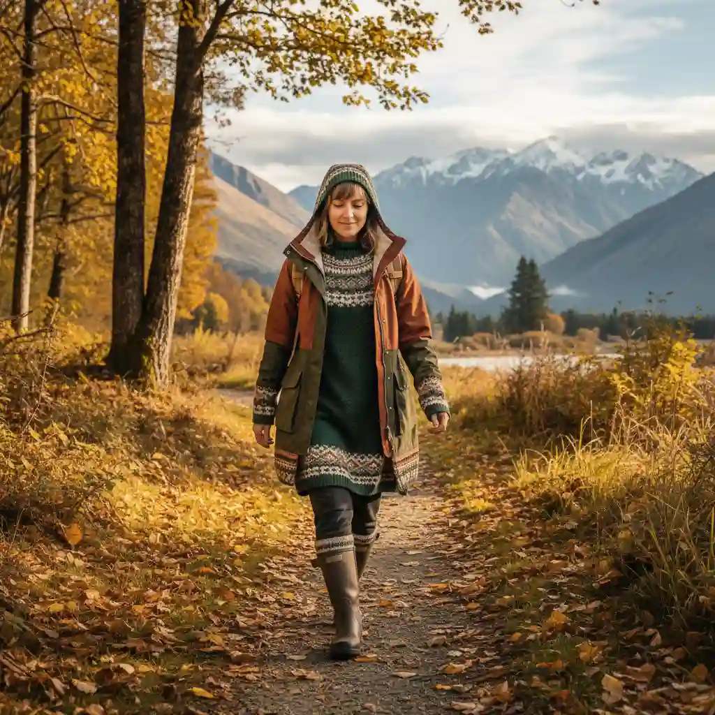 Autumn fashion trends in Aotearoa with merino layers and natural dyes
