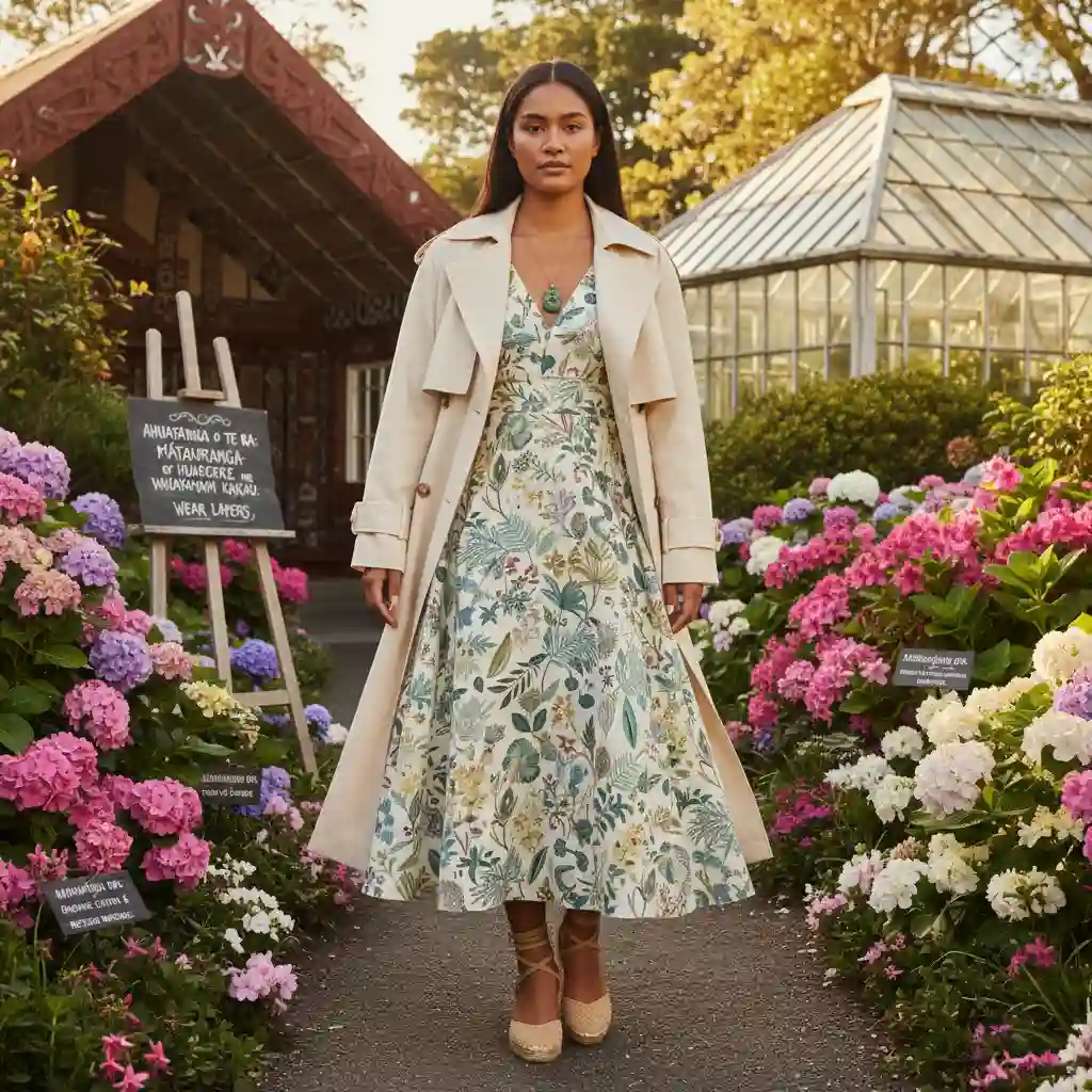 Spring style in New Zealand featuring organic cotton and light layers