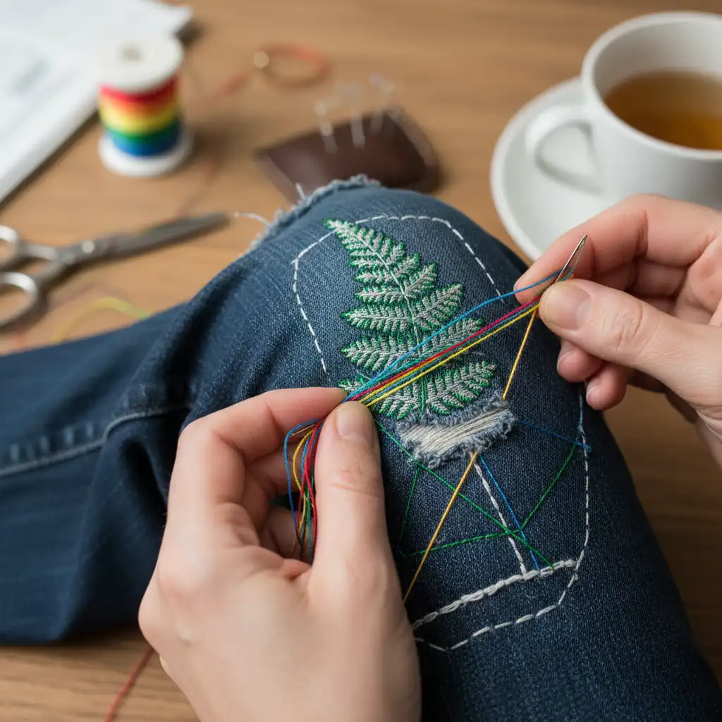 Creative visible mending for clothes repair NZ