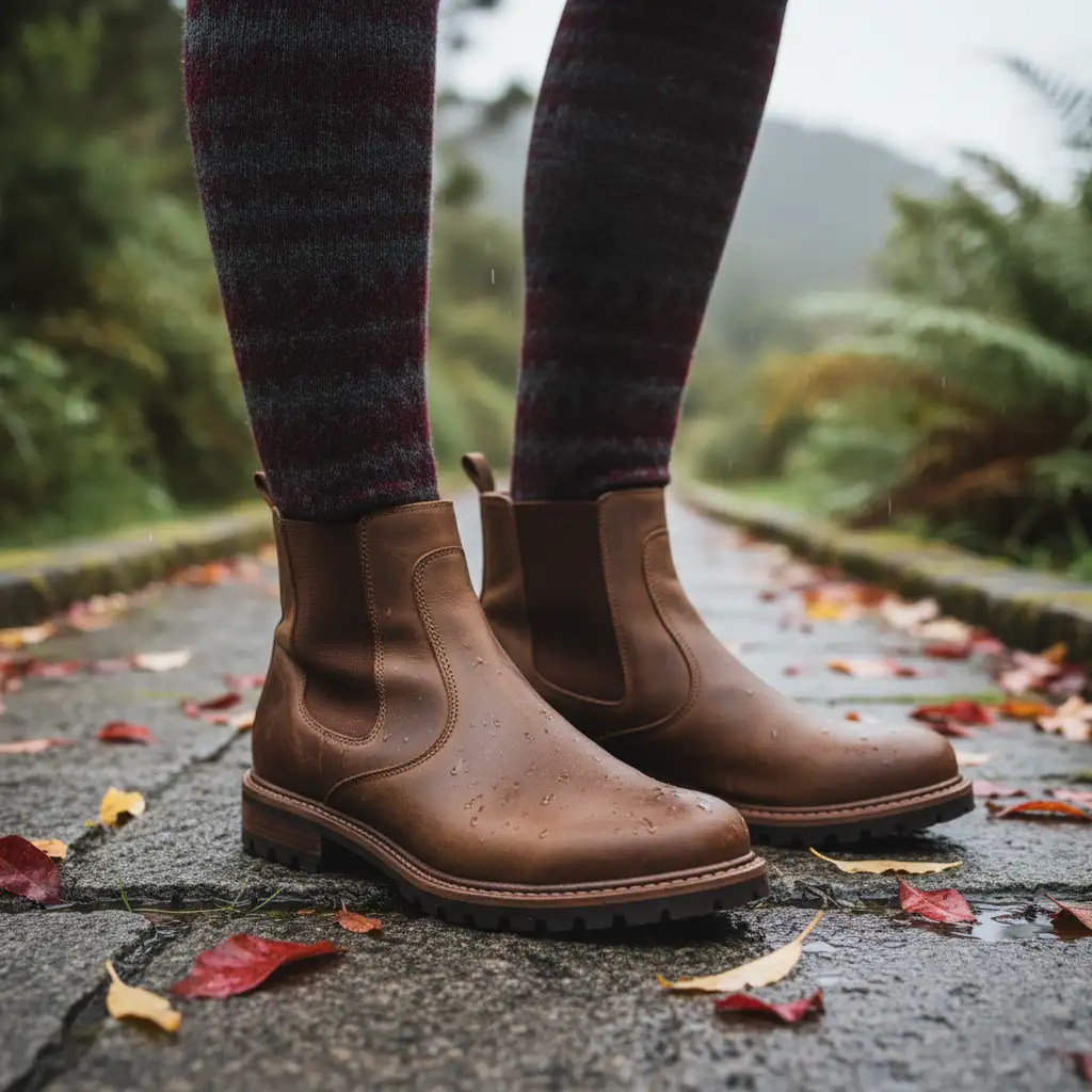 Stylish waterproof leather ankle boots for New Zealand winter