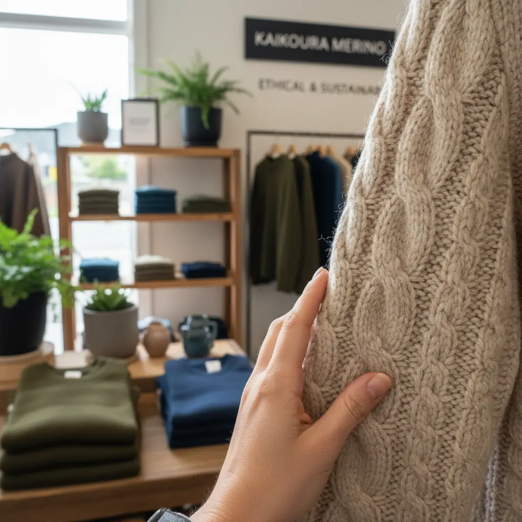 Ethically sourced merino wool jumper for sustainable NZ winter fashion