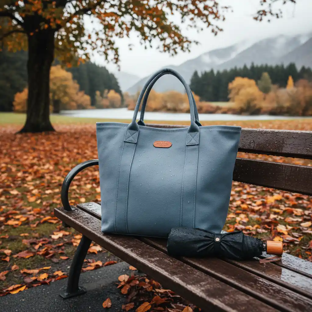 Waterproof tote bag and umbrella for rainy day outfits NZ