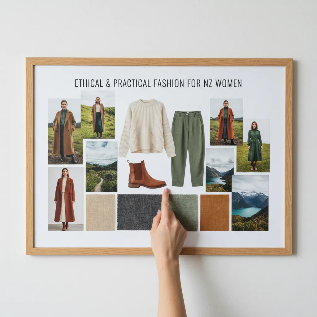Style vision board for ethical fashion in New Zealand