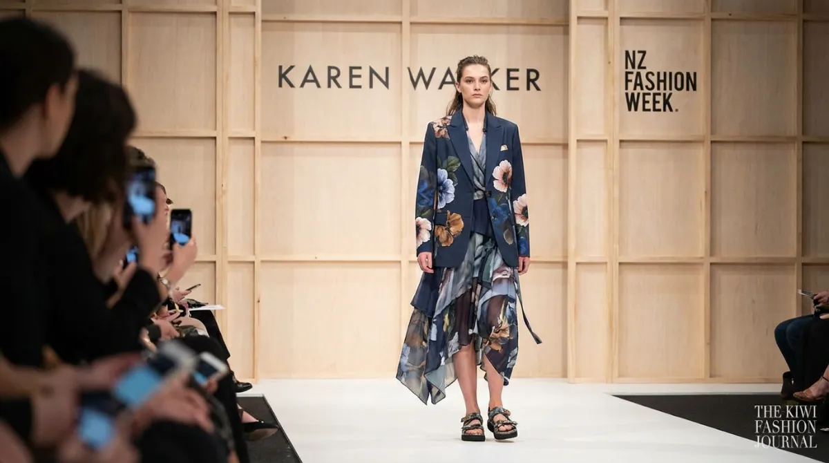 Contemporary New Zealand fashion on runway, modern NZ design