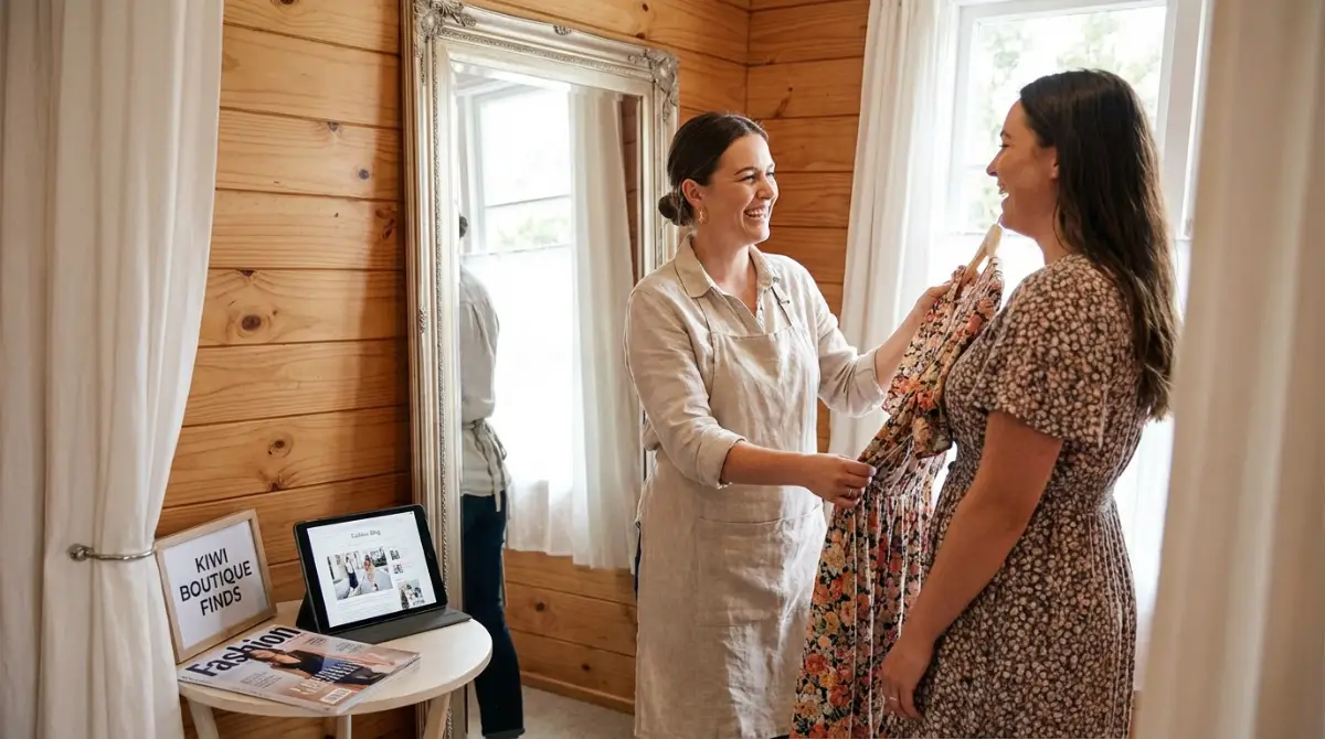 Personalized styling advice at Christchurch boutique